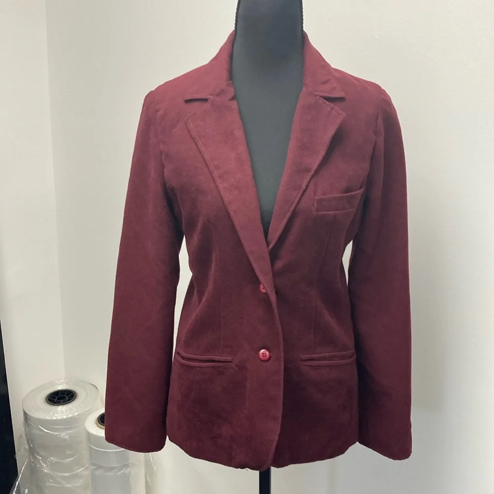 Vintage Christian Dior Maroon Blazer Jacket